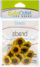 Eyelet Outlet Shape Brads 12 Per Pkg Sunflower