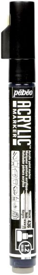 Acrylic Marker Fine Round Tip 1.2mm Black