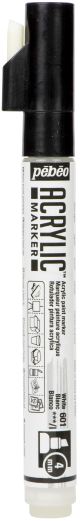 Acrylic Marker Medium Chisel Tip 4mm White