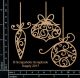 Scrapaholics Laser Cut Chipboard 1.8mm Thick Flourish Dangle Ornaments 3 Per Pkg 1.25 inch 4