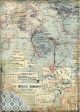 Stamperia Rice Paper Sheet A4 Maps
