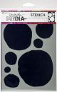 Dina Wakley Media Stencils 9 Inch X6 Inch Circles For Painting 1 Pack of 1 Sheet