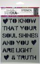 Dina Wakley Media Stencils 9 inch X6 inch Soul Shines 1 Pack of 1 Piece