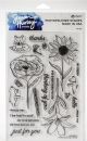 Simon Hurley create. Cling Stamps 6 inch X9 inch Flower Picking Friends 1 Pack of 22 Pieces