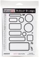 Darkroom Door Cling Stamps 7.3 inch X5.1 inch Lots Of Labels