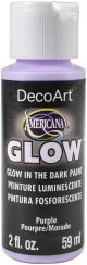 Americana Glow In The Dark Paint 2oz Purple