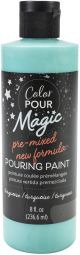 American Crafts Color Pour Magic Pre Mixed Paint 8oz Turquoise