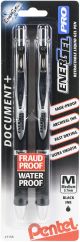 Pentel EnerGel PRO Permenant Gel Pen .7mm 2 Per Pkg Black