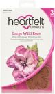 Heartfelt Creations Cling Rubber Stamp Set Wild Rose Large Rose