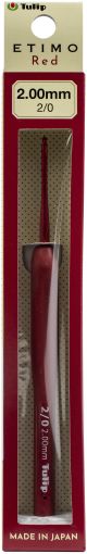 Tulip Etimo Red Crochet Hook W Per Cushion Grip Size