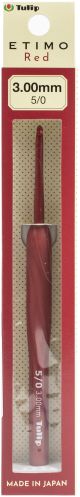 Tulip Etimo Red Crochet Hook with Cushion Grip Size 5/3.00mm