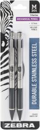 Zebra M301 Stainless Steel Mechanical Pencil 2 Per Pkg 0.7mm