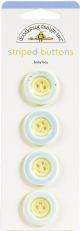 Doodlebug Striped Buttons 4 Per Pkg Baby Boy Special Delivery