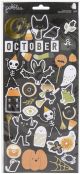 Spoooky Cardstock Stickers 6 inch X12 inch 81 Per Pkg Icons with Foil Accents