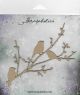 Scrapaholics Laser Cut Chipboard 1.8mm Thick Birds On Branch 6 Inch X3.75 Inch