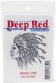 Deep Red Cling Stamp 2 Inch X2.1 Inch Indian Chief