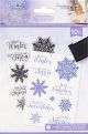 Glittering Snowflakes Clear Stamps Chase The Snowflakes