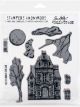 Tim Holtz Cling Stamps 7 inch X8.5 inch Sketch Manor