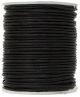 Dazzle It Genuine Leather Cord .5mm Round 27.3yd Black