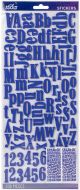 Sticko Alphabet Stickers 208 Per Pkg Foam Blue