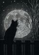 Dimensions Counted Cross Stitch Kit 5 Inch X7 Inch Black Moon Cat 14 Count