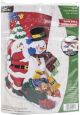 Bucilla Felt Stocking Applique Kit 18 Inch Long Santa And Winter
