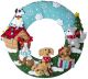 Bucilla Felt Wreath Applique Kit 16inch Round Christmas Dogs