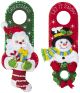 Bucilla Felt Door Hanger Applique Kit Set Of 2 Seasons Greetings