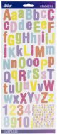 Sticko Alphabet Stickers Pastel Rounded Glitter