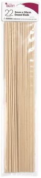 Dowel Rod .125 Inch X12 Inch 22 Per Pkg Natural 1 Per 8 Inch 22 Per Pkg