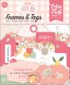 Echo Park Cardstock Ephemera 33 Per Pkg Frames and Tags Welcome Baby Girl
