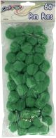 Pom Poms 25mm 60 Per Pkg green