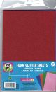 Glitter Foam sheets 8 inch x12 inch 4 Per Pkg assorted