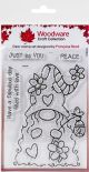 Woodware Clear Stamps 4 Inch X6 Inch Flower Power Gnome