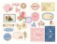 Julie Nutting Frayed Denim Chipboard Stickers 21 Per Pkg