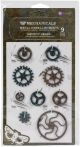 Finnabair Mechanicals Metal Embellishments Grungy Gears 9 Per Pkg