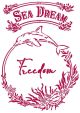 Stamperia Stencil G 8.27 inch X11.69 inch Sea Dream Freedom Romantic