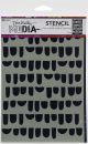 Dina Wakley Media Stencils 9 Inch X6 Inch Bumps 1 pack of 1 piece