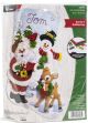 Bucilla Felt Stocking Applique Kit 18 inch Long Santa s Gathering