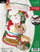 Bucilla Felt Stocking Applique Kit 18 Inch Long Gingerbread Santa