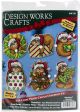 Design Works Plastic Canvas Ornament Kit 3 Inch x4 Inch Set of 6 Sloth 14 count