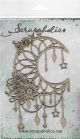 Scrapaholics Laser Cut Chipboard 1.8mm Thick Moon Dream Catcher 6.25 inch X4 inch 