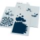 Pinkfresh Studio Slimline Stencils 4inchX9inch 4 Per Pkg Miss Your Smile Layering