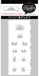 PhotoPlay Say It With Stamps Stencil 4inchX9inch Grass