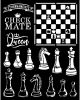 Stamperia Stencil 7.87 inch X9.84 inch Alice Check Mate