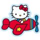 C and D Visionary Stickers Hello Kitty Plane