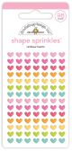 Doodlebug Sprinkles Adhesive Enamel Shapes Rainbow Hearts