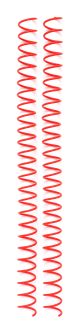 We R Memory Keepers Cinch Spiral Wires 4 Per Pkg Red