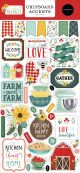 Sunflower Market Chipboard 6 Inch X13 Inch Accents