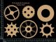 Scrapaholics Laser Cut Chipboard 2mm Thick Memoirs Cogs 6 Per Pkg 2 Inch 3 Inch